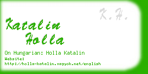 katalin holla business card